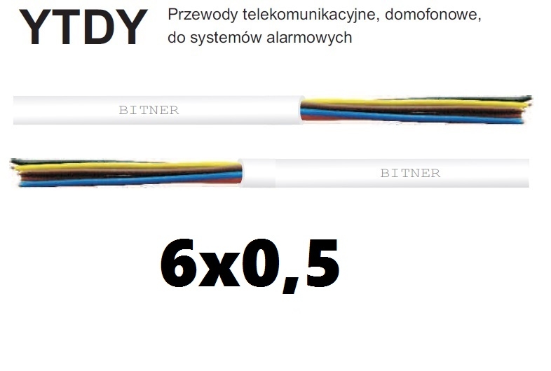 Alarmový kábel YTDY 6 × 0,5 Bitner EC-25883